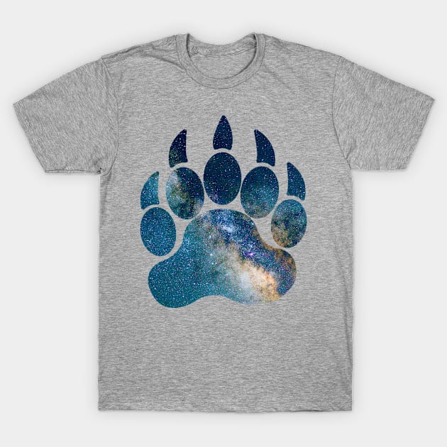 Galaxy Bear Paw T-Shirt by MilotheCorgi